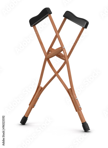 Crutches (clipping path included) Fototapeta
