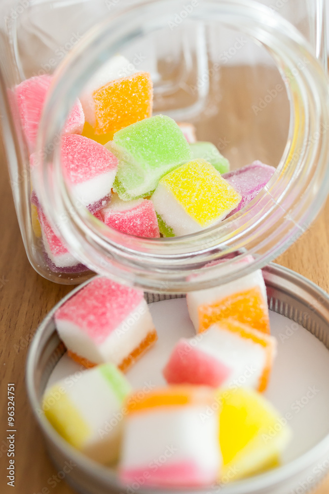 jelly sugar in the glass bottle jelly sugar in the glass bottle