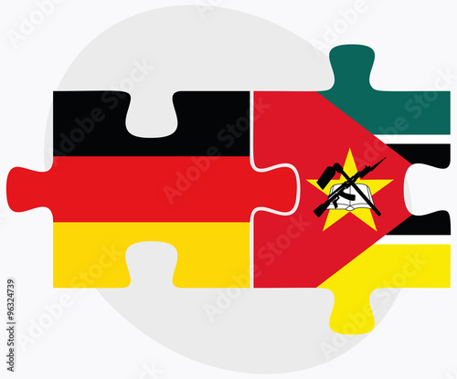 Germany and Mozambique Flags