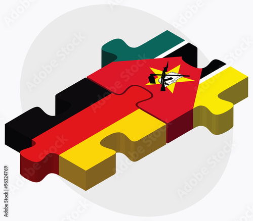 Germany and Mozambique Flags