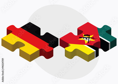 Germany and Mozambique Flags