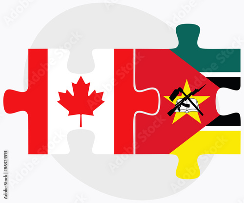 United Kingdom and Mozambique Flags