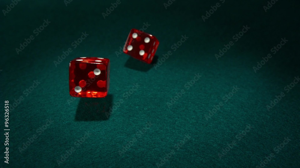 Throwing dice shooting with high speed camera, phantom 