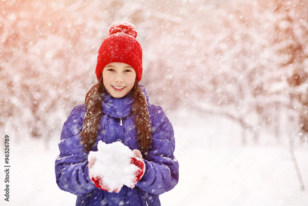 girl in the winter. teen outdoors girl in the winter. teen outdoors