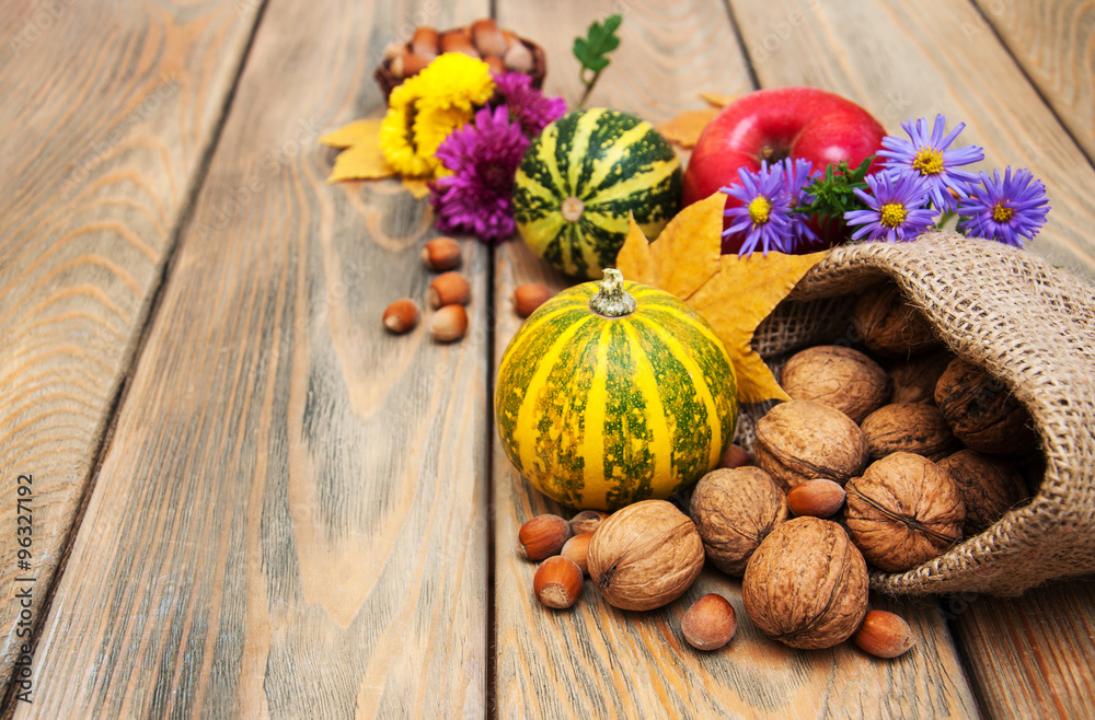 autumn pumpkins and nuts autumn pumpkins and nuts