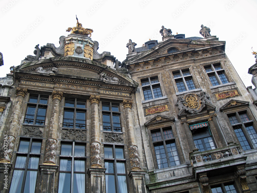 Bruxelles, façades baroques de la Grand-Place, Belgique
