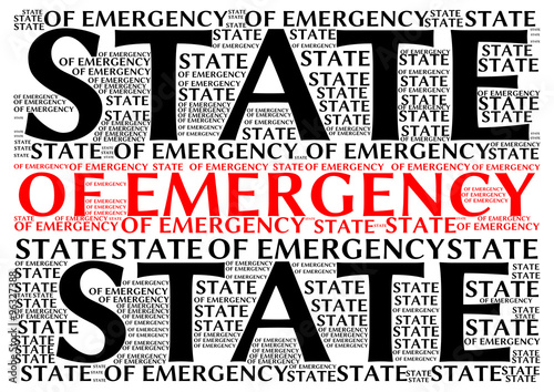 Billede på lærred State of emergency