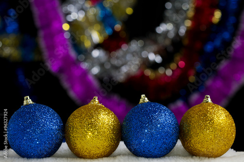 Christmas decorations on a black background. Background of Christmas decorations