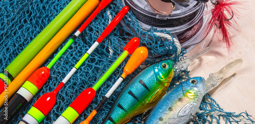 wobbler, floats and fishing accessories