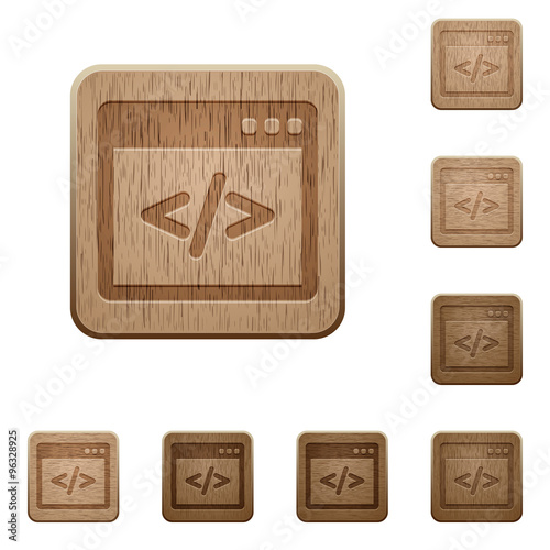 Programming code wooden buttons