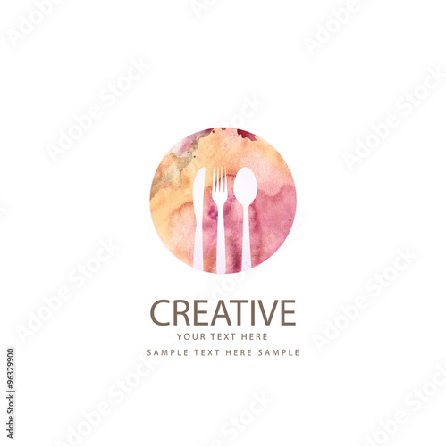 Obraz na płótnie Kreatywne projekty restauracji z widelcem, łyżką i nożem