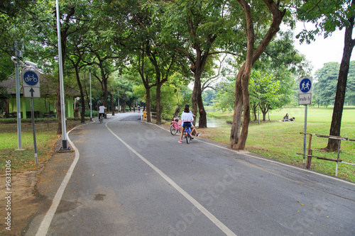 cycling in the park © thirathat