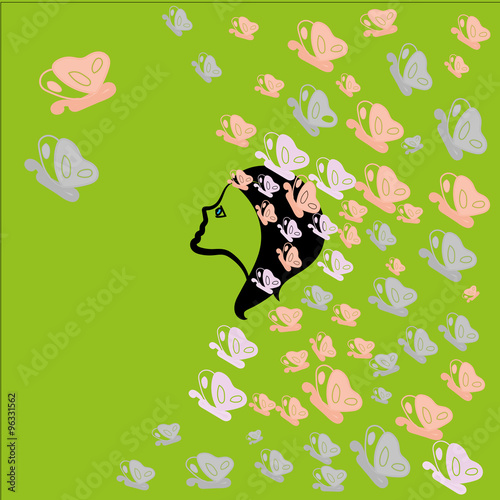 woman and butterflyI