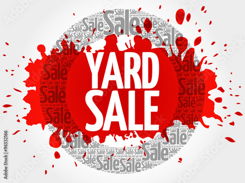 YARD SALE word cloud, business concept background