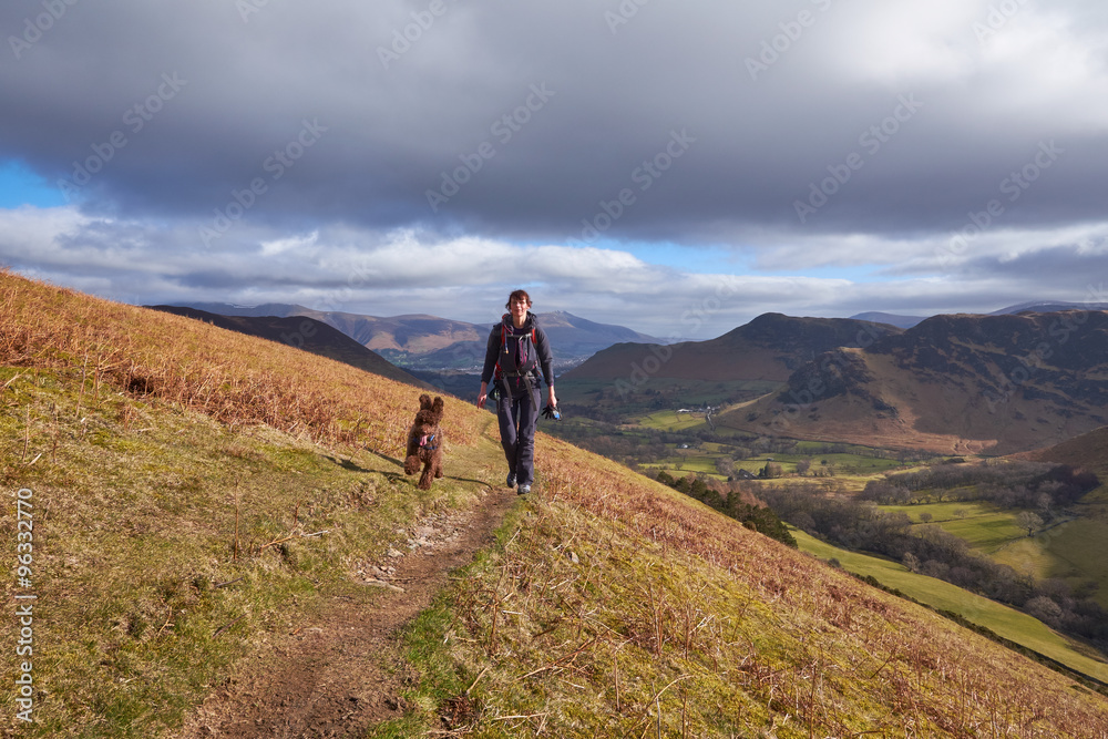 Hiking in the Lake District, UK.