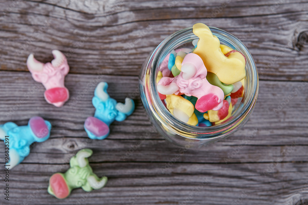 colorful neon gummy a cow candies colorful neon gummy a cow candies