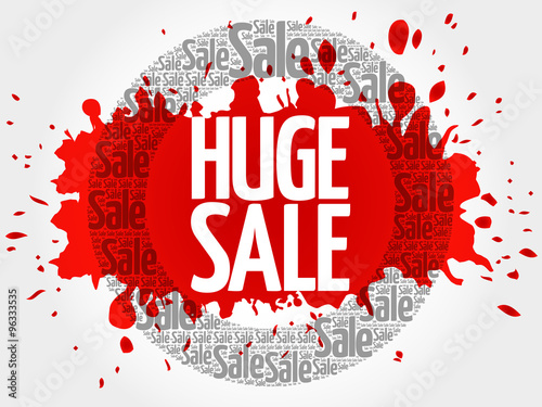 HUGE SALE word cloud, business concept background