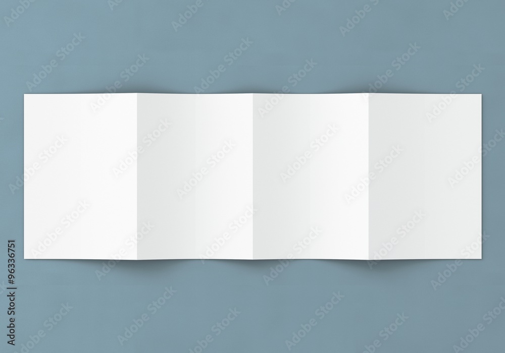 Fototapeta premium Din A5 gefalten Broschüre weiß Vorlage