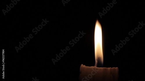 Candle blown out with human breath