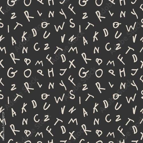 Modern seamless pattern letters