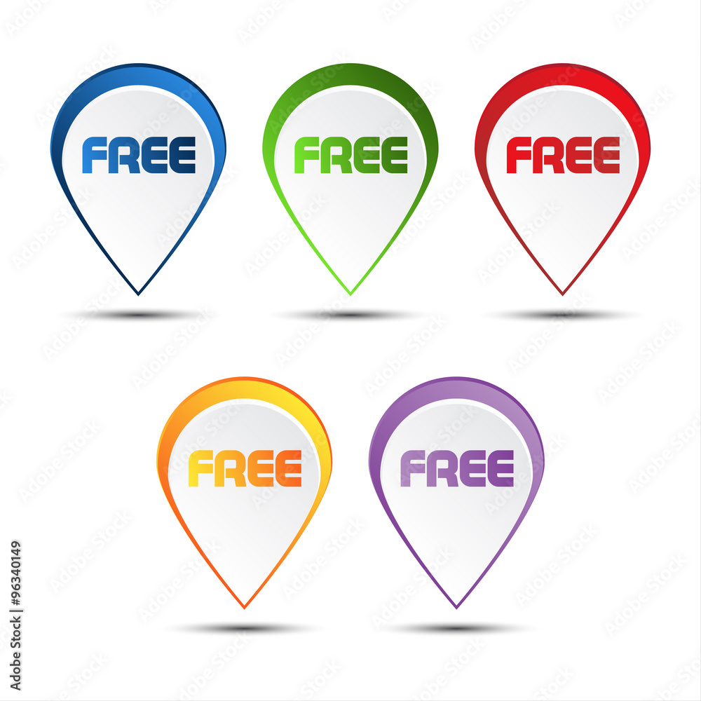 3D pointer for your free product, vector illustration 3D pointer for your free product, vector illustration