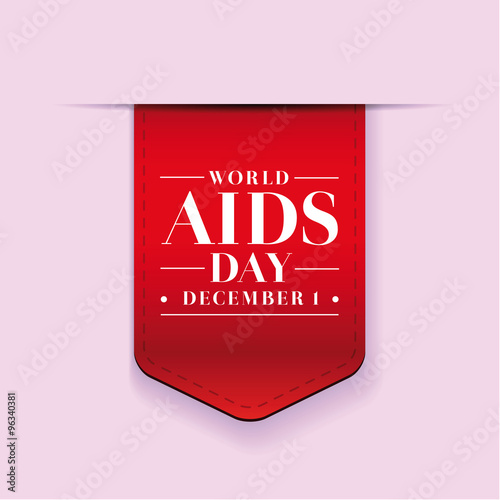 World AIDS Day - December 1 red ribbon