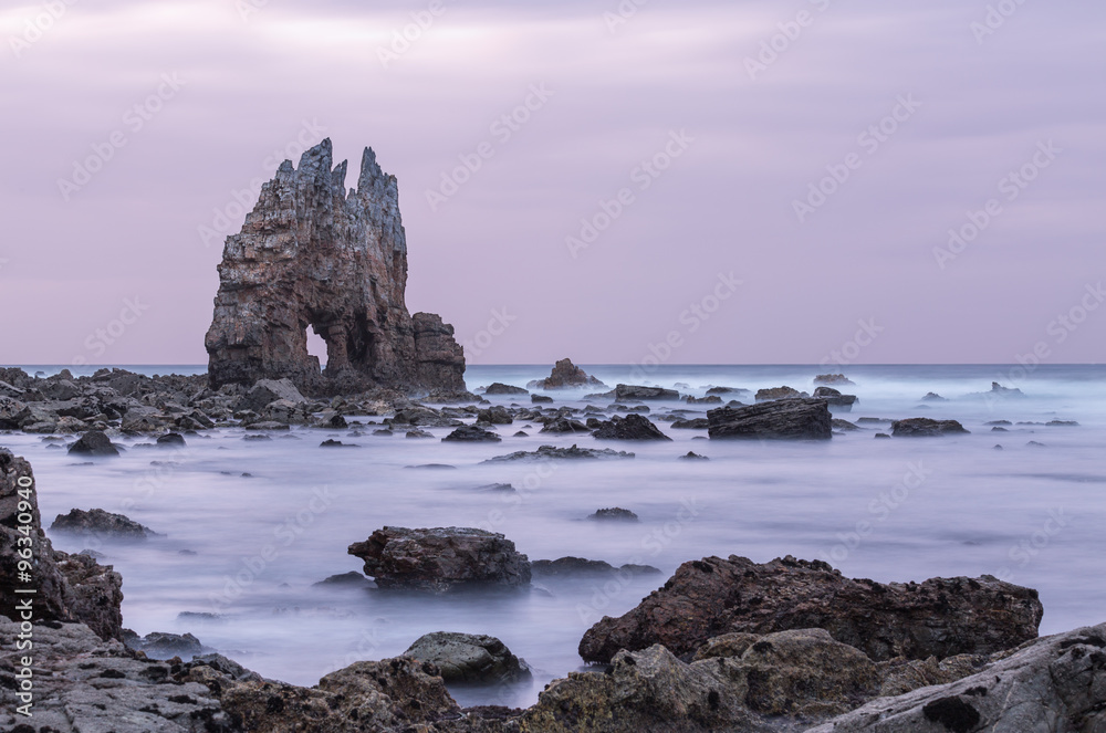 Coastline cliff