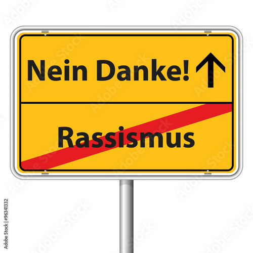 Illustration Vector Graphic Road Sign Racism