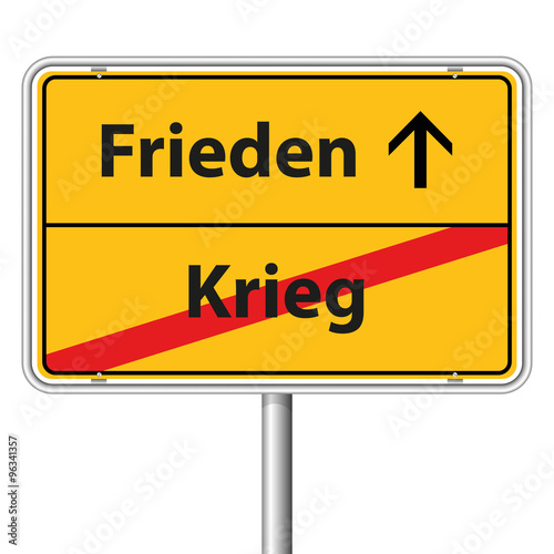 Illustration Vector Graphic Road Sign Peace