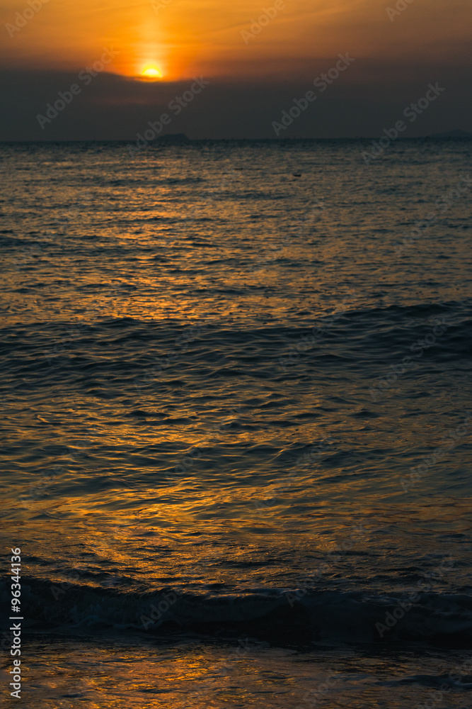 sunset at Daechon Beach