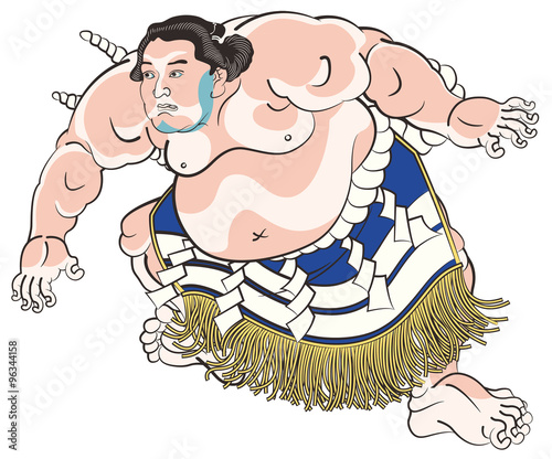歌川国貞 相撲絵 不知火諾右エ門横綱土俵入之図のイメージイラスト