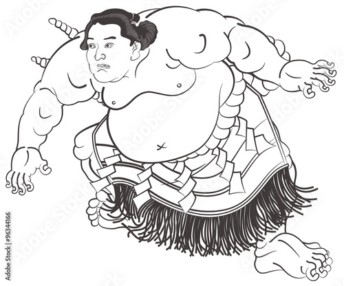 歌川国貞 相撲絵 不知火諾右エ門横綱土俵入之図のイメージイラスト
