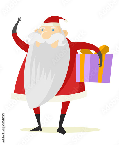 Santa Claus Papa noel con un regalo