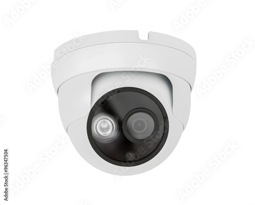 Security camera ceiling type isolated on white background