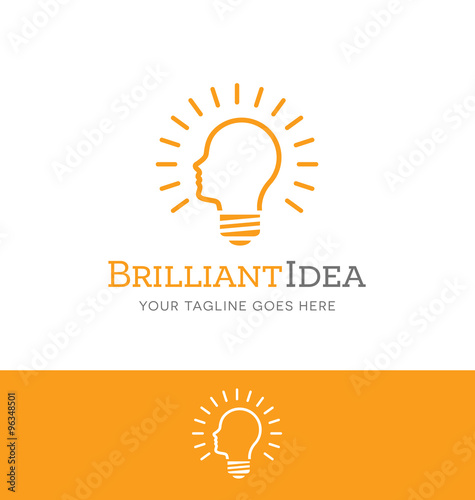 light bulb, human head, outline, profile, idea, creative, thinking, 