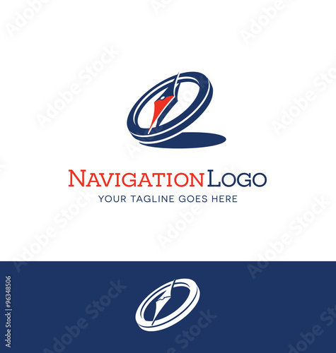 stylized compass logo concept for a business or website