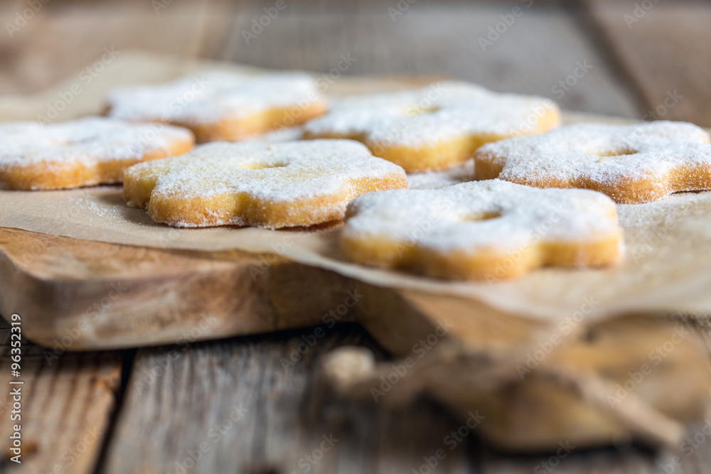 Cookies in the shape of flowers. Cookies in the shape of flowers.