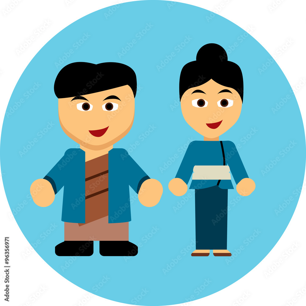 Traditional costumes icon - Japan