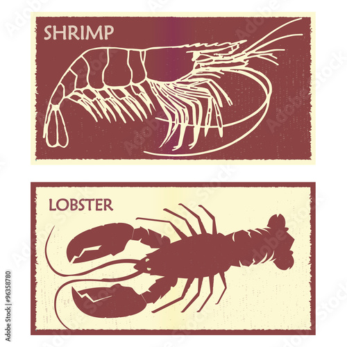 seafood. Set lobster and shrimp