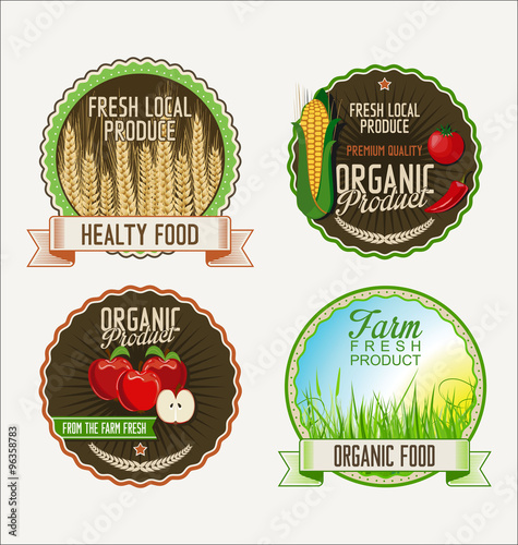 Set of Fresh Organic Labels