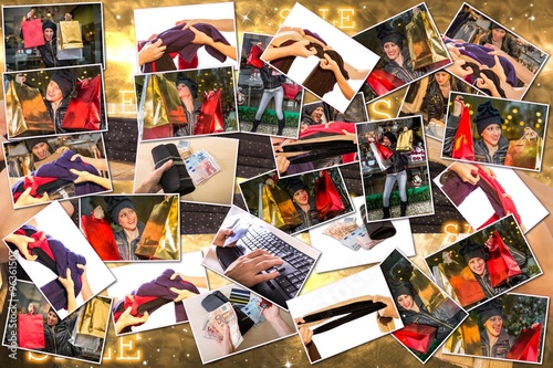 Christmas shopping collage 