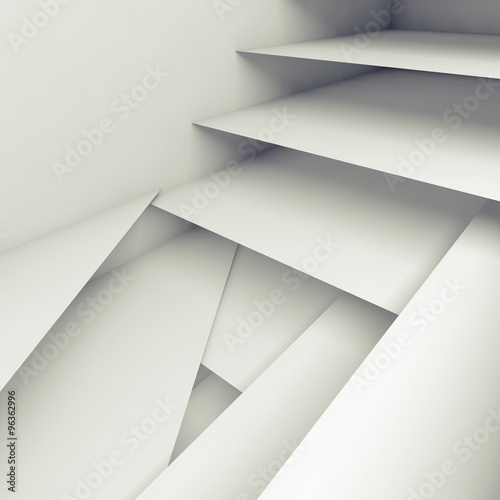 Wallpaper Mural Abstract geometric background with gray layers 3d Torontodigital.ca