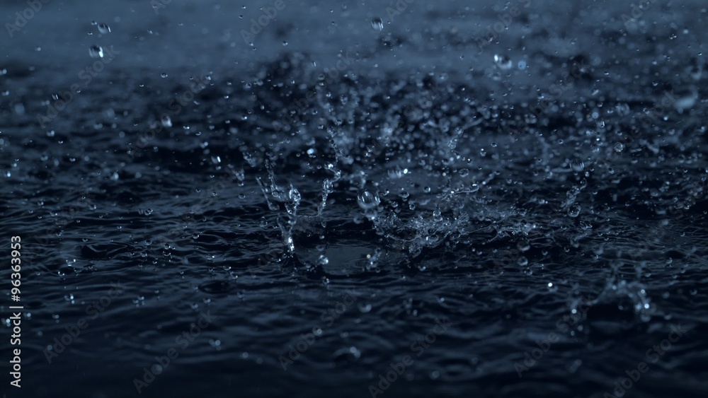 4K 30fps, Heavy rain in puddle shot with motion control and high speed camera, phantom flex 4K. 4K 30fps, Heavy rain in puddle shot with motion control and high speed camera, phantom flex 4K.