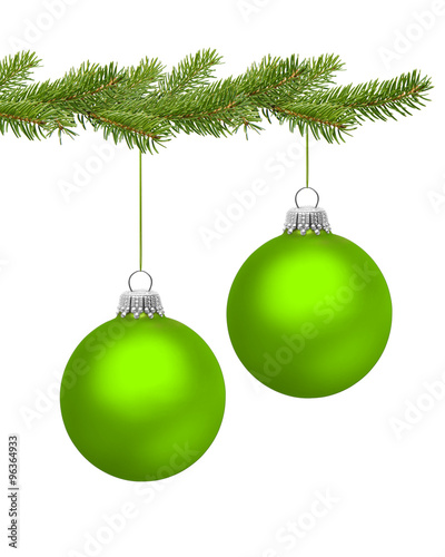 Zwei Rote Chistbaumkugeln