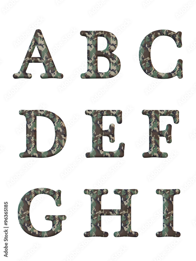 Naklejka premium Alphabet letters 3D