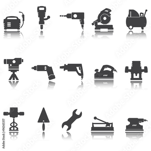 Construction tools. Repair icons. Vector set.
