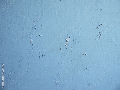 old crack paint in the walls blue