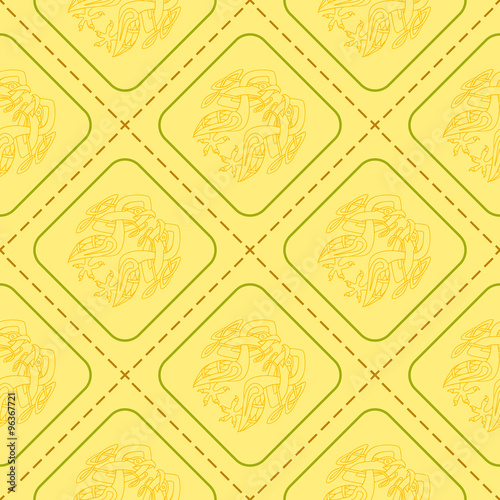 Seamless background with Celtic art and ethnic ornaments for your design