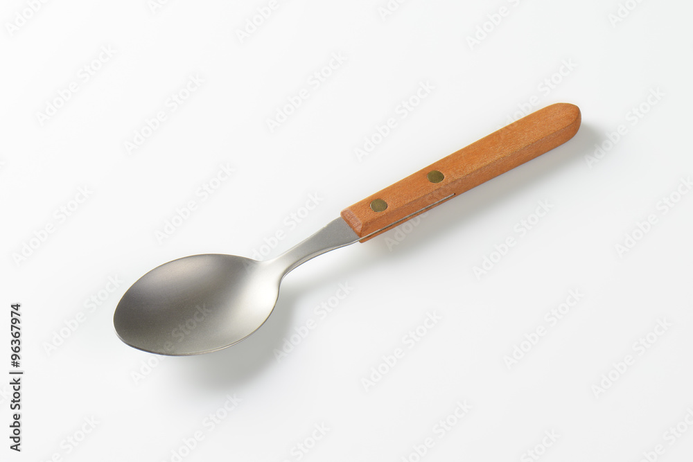 Table spoon with wooden handle Table spoon with wooden handle