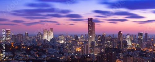 Tel Aviv Cityscape At Sunset © Dmitry Pistrov